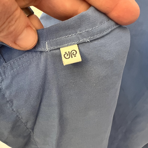 SOLITUDE Men's Blue Button Front Casual Shirt Modal Rayon Soft Lightweight XXL - Picture 7 of 7